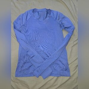 Blue Long Sleeve Lululemon Swiftly Tech Race-Length